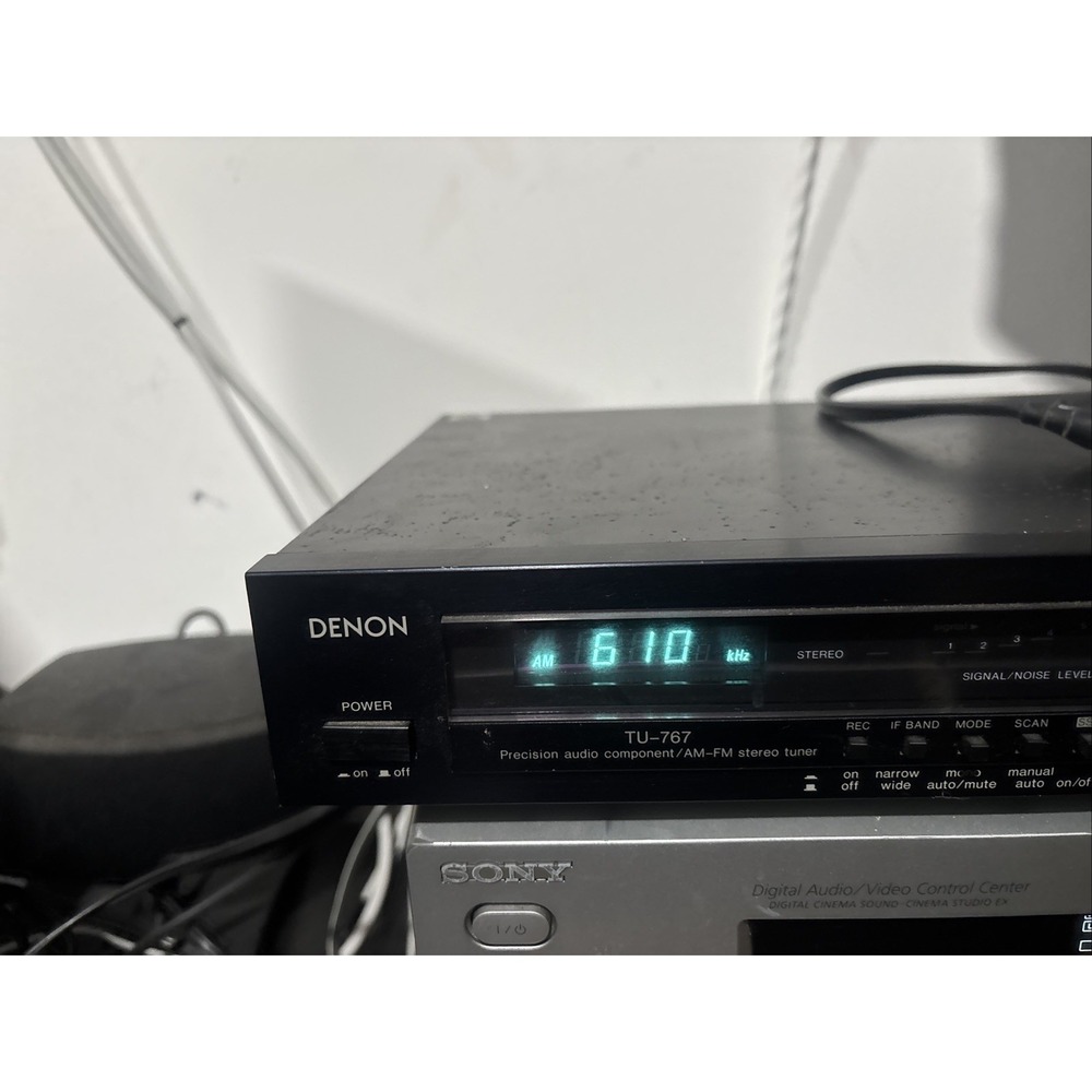 Denon TU-767 Precision Audio AM/FM Stereo Tuner VTG 1980s Rare Hi-Fi Tested